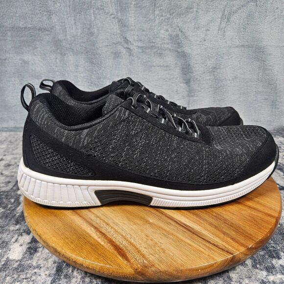 Orthofeet Lava 619 Knit Diabetic Orthopedic Shoes Black Mens US Size 13 2E Wide